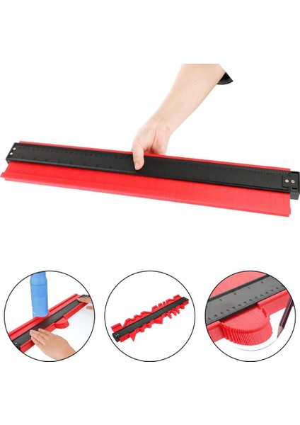 14 cm Mavi 12/25/50 cm Profil Kontur Ölçer Fayans Laminat Kenar Şekillendirme Çoğaltma Ölçer Ahşap Cetvel Inşaat Kontur Ölçme Araçları (Yurt Dışından) fiyatları