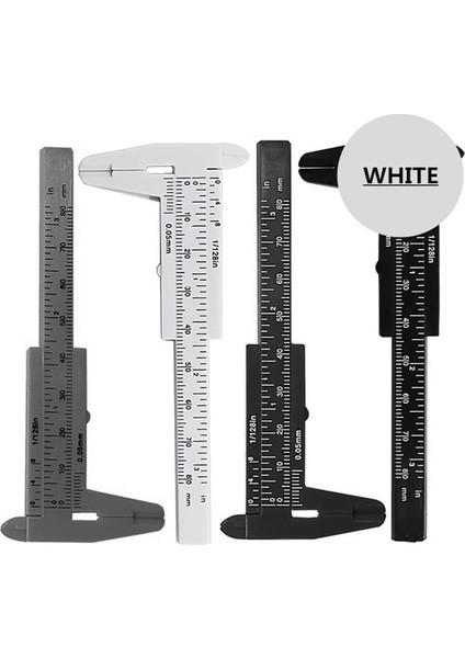 Beyaz 80MM Mini Plastik Dijital Kumpas Karbon Fiber Kadran Sürmeli Kumpas Ölçer Pakometre Dijital Mikrometre Ölçme Araçları (Yurt Dışından)