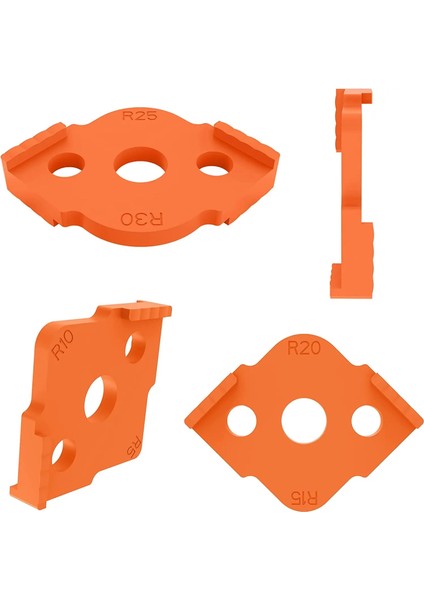 R15-20 1-4pcs Ahşap Panel Yarıçapı R Plaka Hızlı Jig Yönlendirici Masa Bit Köşe Jig Kırpma Makinesi Oyma Makinesi Yuvarlak Köşe Şablonu (Yurt Dışından)