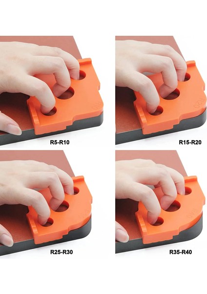 R15-20 1-4pcs Ahşap Panel Yarıçapı R Plaka Hızlı Jig Yönlendirici Masa Bit Köşe Jig Kırpma Makinesi Oyma Makinesi Yuvarlak Köşe Şablonu (Yurt Dışından)