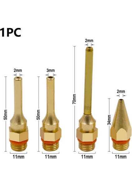 50X2 0mm 1 Adet Sıcak Eriyik Çubuk Tutkal Memesi 11MM Saf Bakır Küçük Çaplı Uzun Kısa Büyük 2.0X50MM Kaynak Lehimleme Araçları (Yurt Dışından)