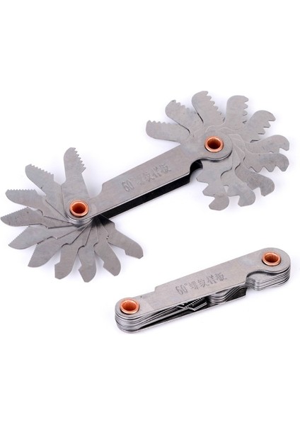 0 5 7 0 Metrik 60 55/60 Derece Metrik Inç Dişli Fiş Ölçer Dişli Diş Vida Pitch Göstergeleri Ölçme Karbon Çelik Merkezi Ölçüm Torna Kombinasyonu (Yurt Dışından) indirimleri