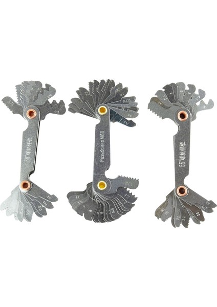 60 Metrik 55/60 Derece Metrik Inç Konu Fiş Ölçer Dişli Diş Vida Pitch Ölçer Ölçme Torna Aracı Karbon Çelik Torna Kombinasyonu Aracı (Yurt Dışından) fiyatları