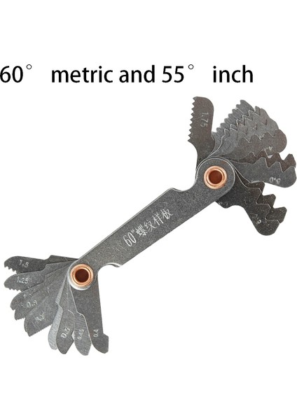 60 Metrik 55/60 Derece Metrik Inç Konu Fiş Ölçer Dişli Diş Vida Pitch Ölçer Ölçme Torna Aracı Karbon Çelik Torna Kombinasyonu Aracı (Yurt Dışından) modelleri