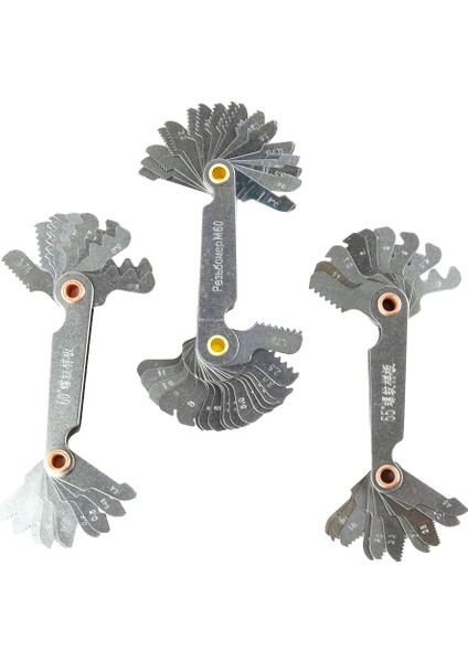 60 Metrik 55/60 Derece Metrik Inç Konu Fiş Ölçer Dişli Diş Vida Pitch Ölçer Ölçme Torna Aracı Karbon Çelik Torna Kombinasyonu Aracı (Yurt Dışından) indirimleri