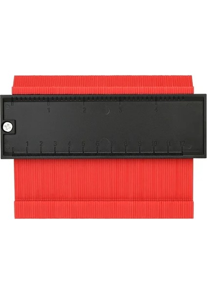 Kırmızı Kilitli 5 "genişlik Ölçme Aracı Plastik Profil Kopya Ölçer Kontur Ölçer Teksir Standart Ahşap Markalama Aracı Ölçer (Yurt Dışından)