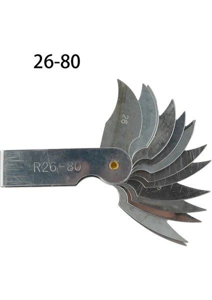 R26-80 Yarıçap Şablonu R Ölçer R1-6.5/R7-14.5/R15-25 /R26-80 Yarıçap Ölçer Plaka Fileto Ölçer Ölçme Aracı Ölçme Aralığı (Yurt Dışından)