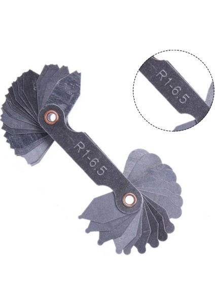 R26-80 Yarıçap Şablonu R Ölçer R1-6.5/R7-14.5/R15-25 /R26-80 Yarıçap Ölçer Plaka Fileto Ölçer Ölçme Aracı Ölçme Aralığı (Yurt Dışından)