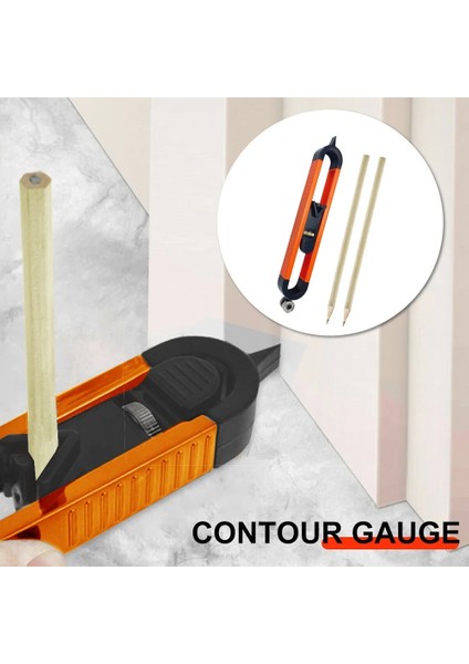 Kalem Süpürgelik Ölçme Şekil Göstergeleri Için Kilit Klipsli Hassas Kontur Ölçer, Çok Fonksiyonlu Profil Ölçerler Ağaç Işleme (Yurt Dışından) modelleri