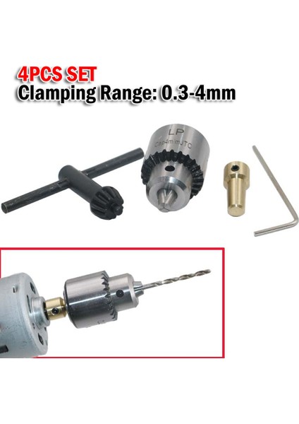 Jt0 Mikro Motor Matkap Chuck Sıkma Aralığı 0.3-4mm Elektrik Motor Mili KONNEKTÖRÜ3.17MM Pirinç Mini Elektrik Motor Mili (Yurt Dışından)
