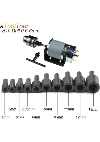 Chuck Adaptörü 5mm Mini Elektrikli Matkap Chuck 0.6mm Ila 6mm Için Adaptör ile B10 Konik Konnektör Çubuk Motor 775 795 895 Güç Chuck Bağlantı Çubuğu (Yurt Dışından) fiyatları