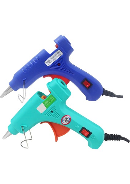 Set 2 20W Sıcak Tutkal Tabancası Endüstriyel Mini Silahlar Termo Elektrikli Isı Sıcaklığı Aracı Sıcak Tutkal Çubukları Ev Dıy El Sanatları Aracı (Yurt Dışından)