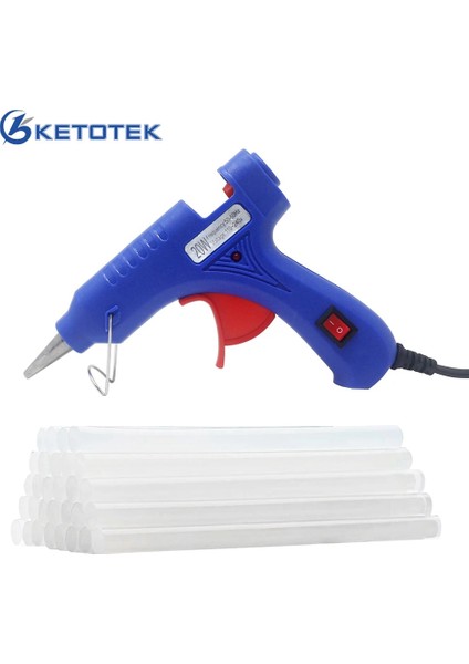 Set 2 20W Sıcak Tutkal Tabancası Endüstriyel Mini Silahlar Termo Elektrikli Isı Sıcaklığı Aracı Sıcak Tutkal Çubukları Ev Dıy El Sanatları Aracı (Yurt Dışından)