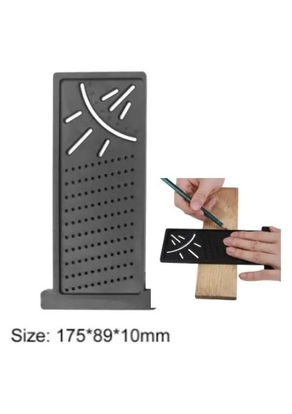 Siyah T-Tipi 3D 45 + 90 Derece Ağaç Işleme Cetveli Kare Ağaç Işleme Scribe Ölçer ve Işaret Çizgisi Cetveli Ölçme Araçları (Yurt Dışından)