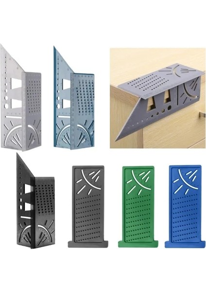 Siyah T-Tipi 3D 45 + 90 Derece Ağaç Işleme Cetveli Kare Ağaç Işleme Scribe Ölçer ve Işaret Çizgisi Cetveli Ölçme Araçları (Yurt Dışından) modelleri