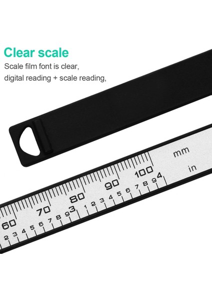 Siyah 150MM/100MM Elektronik Dijital Kumpas Karbon Fiber Sürmeli Kumpaslar Plastik Ölçer Mikrometre Cetvel Ölçme Araçları Enstrüman (Yurt Dışından)