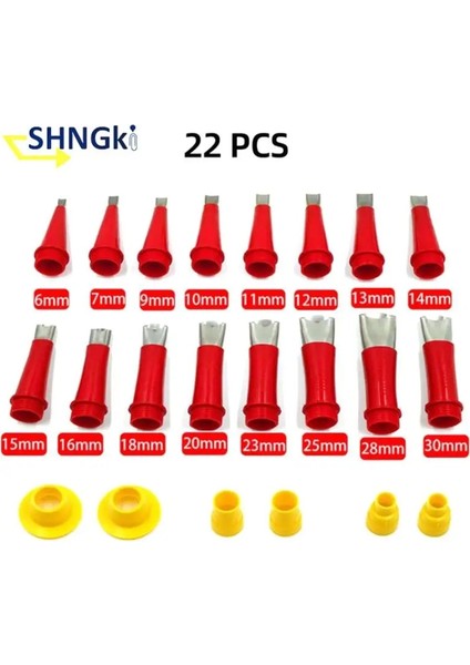 Kırmızı 22 Adet/takım Kalafat Ucu Ayrılabilir Hassas Işçilik Taban Sızdırmazlık Kiti Mükemmel Kalafat Bitirme Memesi Dropshipping (Yurt Dışından) fiyatları