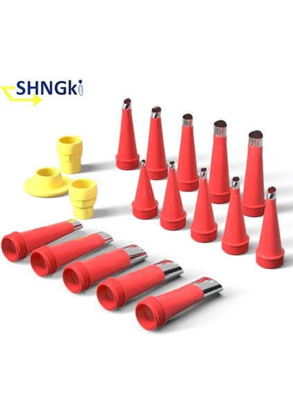 Kırmızı 22 Adet/takım Kalafat Ucu Ayrılabilir Hassas Işçilik Taban Sızdırmazlık Kiti Mükemmel Kalafat Bitirme Memesi Dropshipping (Yurt Dışından) indirimleri