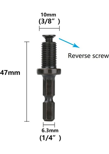 B Matkap Chuck Adaptörü 1/4 "hex Shank Adaptörü 1/2" 3/8 "erkek Dişli Elektrikli Matkap Uçları Collet Hızlı Değişim Dönüştürücü Güç Aracı (Yurt Dışından)