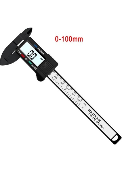 Plastik Dijital 100MM 4 "dijital Kalıper Sürmelı Gösterge Mikrometre 0-100MM Karbon Çelik Sürmeli Kumpas Karbon Fiber Elektronik Dijital Kumpas (Yurt Dışından)