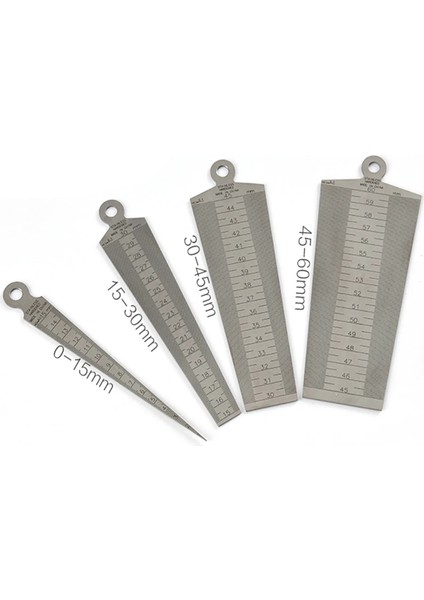 1-15MM 1-15MM 15-30MM 30-45MM 45-60MM Konık Göstergesı Toper Kaynak Gage Boşluk Ölçer Kalınlık Ölçer Araçları Konik Kaynak Ölçer (Yurt Dışından) fiyatları
