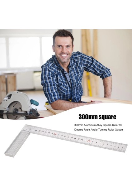 300MM Alüminyum Alaşımlı Kare Cetvel 90 Derece Sağ Açı Torna Cetvel Ağaç Işleme Ölçme Araçları Ölçer Dropshipping (Yurt Dışından) fiyatları
