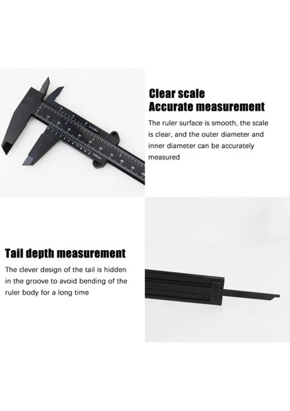 WHITE-150 0-80MM-150MM Sürmeli Kumpas Plastik Dıy Ölçü Aracı Cetvel Ağaç Işleme Metal Işleme Sıhhi Tesisat Modeli Diyafram Derinlik Çapı (Yurt Dışından) modelleri