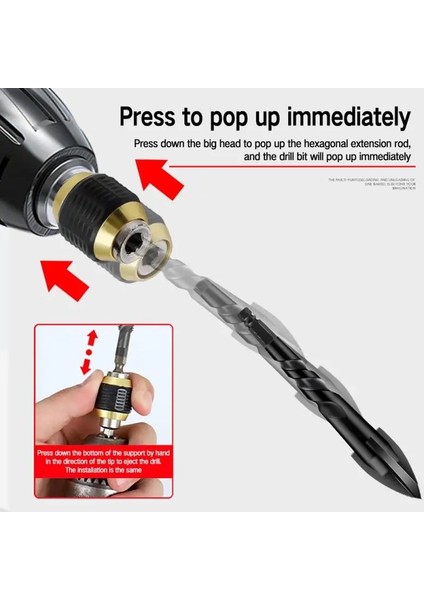 1 Adet Xiaomi Matkap Aynası 50MM Tornavida Darbeli Matkap Adaptörü 1/4 Hex Shank Matkap Ucu Tutucu Hızlı Bağlantı Aynası Değişim Dönüştürücü (Yurt Dışından) modelleri