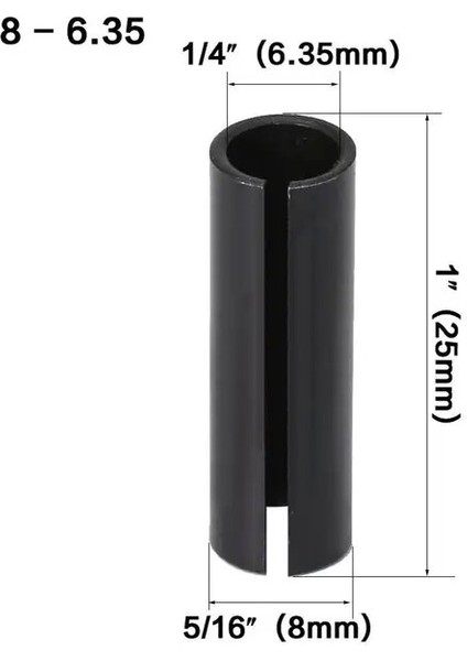 8 - 6.35 1 Pc Cnc Router Bit Yüksek Hassasiyetli Adaptör Pens Freze Kesicisi Takım Adaptörleri Tutucu 6mm 6.35MM 7mm 8mm 9.5mm 10MM 12MM 12.7mm (Yurt Dışından)