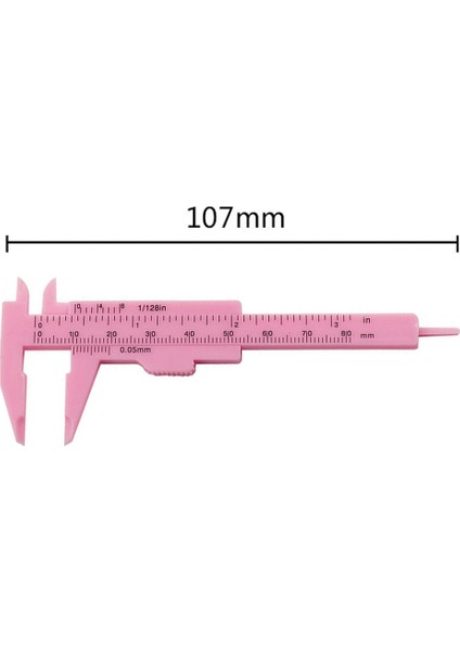 Pembe Cetvel Kaliperleri Derinlik Ölçme Hafif Ölçme Aletleri Pembe/gül Kırmızı Plastik Paslanmaz Ağaç Işleme 0-80MM (Yurt Dışından) indirimleri