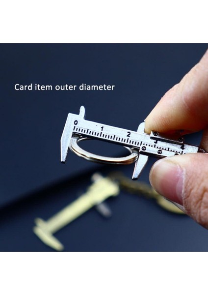 Gümüş Taşınabilir Mini Kumpas Araçları Anahtarlık Alaşım Sürmeli Kumpas Anahtarlık Süsler Cetveller Kumpaslar Ölçme Ölçme Araçları 0-40MM (Yurt Dışından) indirimleri