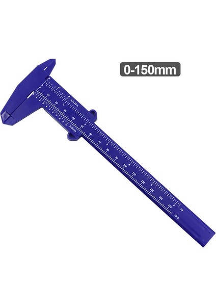 Koyu Mavi 0-150MM Abs Plastik Sürmeli Kumpas Ölçme Iç ve Dış Çap Aracı Ölçme Kalibre Takı Ölçme Cetveli Trammel (Yurt Dışından)