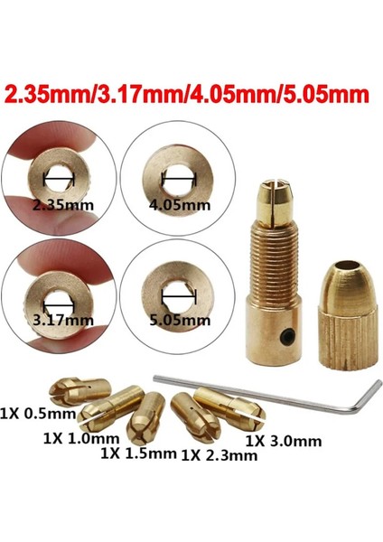 4.05MM 7 Adet Elektrikli Matkap Ucu Kiti Ayna Adaptörü Pens 0.5-3mm Mini Delme Aracı Matkap Klasörü Bakır Kap Döner Elektrikli El Aletleri Için (Yurt Dışından) fiyatları