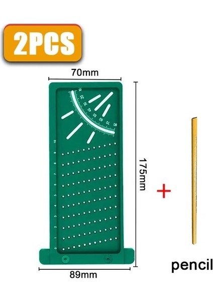 Plastik Yeşil T Tipi Ağaç Işleme Ölçer Cetvel Çok Fonksiyonlu Cetvel 45 90 Derece Ölçer Kuralı Ölçüm Aracı Marangozluk Scribe Mark Hattı Ölçme (Yurt Dışından)