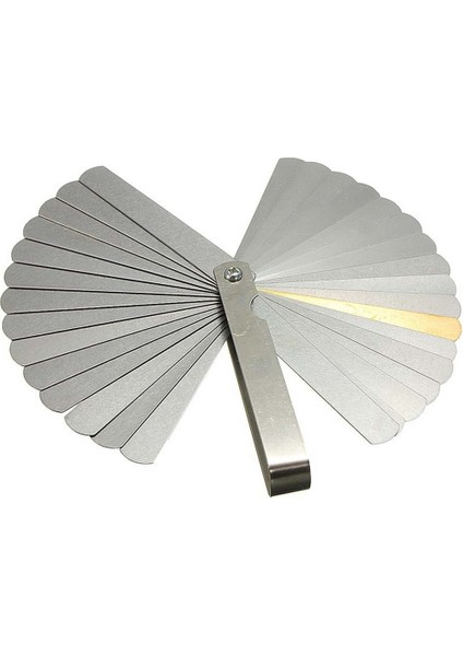 32 Adet Mesafe Bulucu Feeler Ölçer Metrik ve Emperyal Valf Öğretim Feeler Ölçer 0.04-0.88 mm Boşluk Boyutu .0015-.035 Bakır Levha (Yurt Dışından)