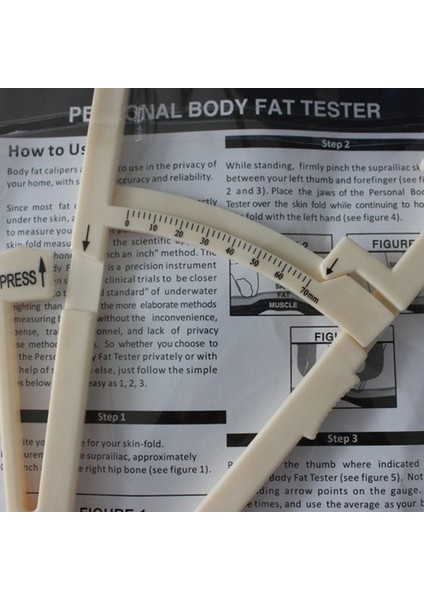 Açık Sarı 1pc Crossfit Vücut Yağ Kaybı Test Cihazı Hesap Makinesi Spor Kaliper Klip Ölçümü Ince Cilt Katlama Vücut Yağ Tablosu Spor Salonu Ekipmanları (Yurt Dışından)