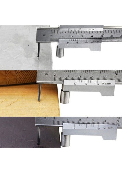 H02 0-200MM Işaretleme Sürmeli Kaliper Scriber Ölçme Cetveli Ölçüm Aleti Aracı (Yurt Dışından)