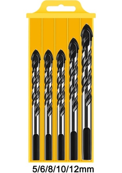 C 3-12MM Matkap Uçları Seti Cam Seramik Seramik Fayans Delik Açıcı Tuğla Sert Alaşım Üçgen Bit Araç Kiti Metal Işleme Matkap Uçları (Yurt Dışından)