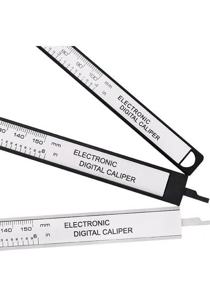 150MM Plastik Oauee 150MM 100MM 6 Inç Elektronik Dijital Kumpas Karbon Fiber Sürmeli Kumpas Ölçer Mikrometre Dijital Cetvel Ölçme Aracı (Yurt Dışından)