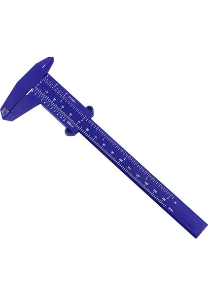 Mavi Dıy Ölçü Aracı Ağaç Işleme Metal Işleme Sıhhi Tesisat Modeli Yapımı 150MM Sürmeli Kumpas Açıklık Derinlik Çapı Ölçü Aracı (Yurt Dışından)