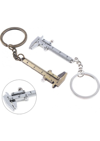 Altın 0-40MM Anahtarlıklar Sürmeli Kumpas Taşınabilir Moda Takı Anahtarlık Araba Anahtar Yüzükler Ölçme Ölçme Araçları Cetvel Sürmeli Kumpas (Yurt Dışından) fiyatları