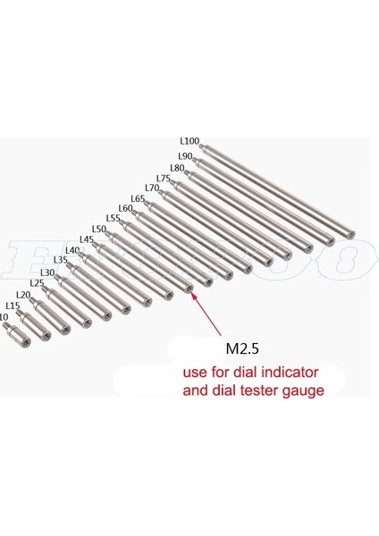 M2.5 25MM Paslanmaz Çelik Uzatma Ayakları Gösterge Için Uzatma Kök Çubukları Kadranlı Göstergeler Probu Biyel Hss M2.5*10MM-100 (Yurt Dışından) fırsatları