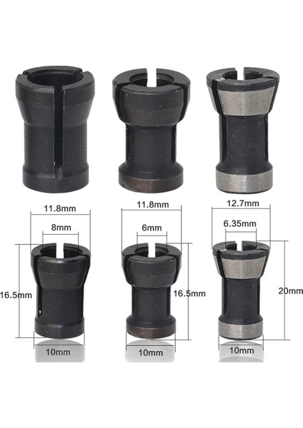 6mm 6MM/6.35MM/8MM Collet Chuck Gravür Kırpma Makinesi Elektrikli Yönlendirici Makine Imalatı Için Ağaç Işleme Kesici 1 Adet/3 Adet (Yurt Dışından) modelleri