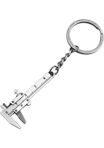 Gümüş 1 Adet Anahtarlık Halkası Mini Sürmeli Kumpas Taşınabilir 0-40MM Anahtarlık Ölçme Ölçme Aracı Araba Turbo Anahtarlık Halkası Cetvel Kumpas (Yurt Dışından)