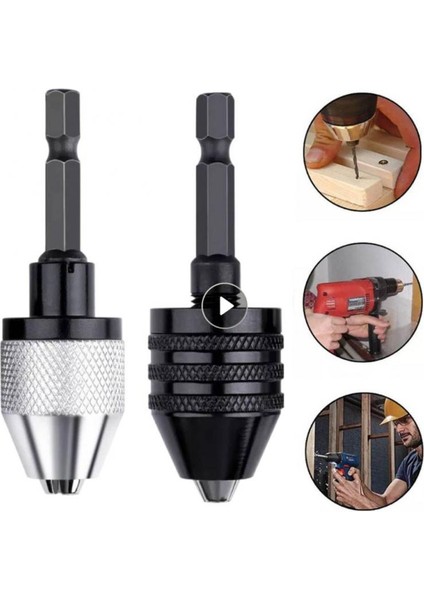 0.3-3.6mm Siyah Matkap Chuck Mini Altıgen Şaft Anahtarsız Elektrikli Mikro Motor Kelepçe Tornavida Darbeli Sürücü Adaptörü Matkap Uçları Aksesuarları (Yurt Dışından) indirimleri