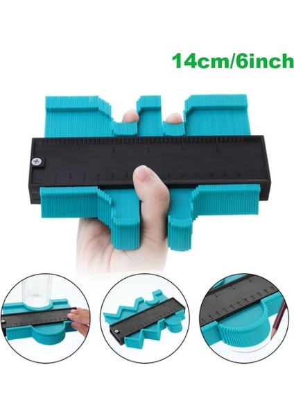 14 cm Yeşil 25/50 cm Şekil Ölçer Teksir Profil Çoğaltma Ölçer Kontur Şablonu Plastik Kontur Cetvel Kopya Teksir Ölçme Aracı (Yurt Dışından)