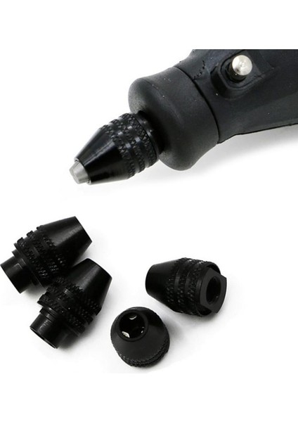 Uzun Kuyruk M8X0.75MM Evrensel Çoklu Matkap Chuck Dremel Döner Araçlar Için Anahtarsız 4 Boyutu 0.3-3.2mm Mini Matkap Ucu Chucks Adaptörü Gravür Aksesuarları (Yurt Dışından) modelleri