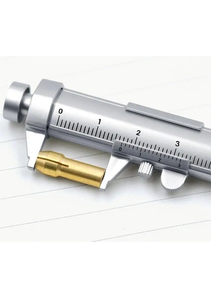Mavi Sürmeli Kumpas Aracı Tükenmez Kalem Gümüş Sürmeli Kumpas Çok Fonksiyonlu Kalem Yaratıcı Okul Hediye Işaretleme Kalemi 0-100 mm Ölçme Aracı (Yurt Dışından)
