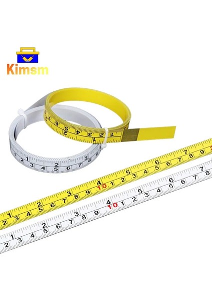 Soldan Sağa B 1m 1m Beyaz Sarı Paslanmaz Çelik Gönye Parça Bantları Ağaç Işleme Tezgahı Pişirme Boya Bantları Kendinden Yapışkanlı Metrik Ölçekli Cetveller (Yurt Dışından) fiyatları