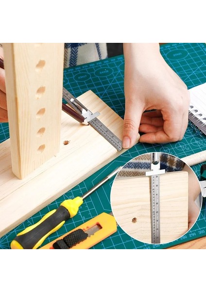 1 Adet Paslanmaz Çelik Cetvel Klipsli 6 Inç/15 cm Cep Ölçme Aletleri Derinlik Ölçer Sürgülü Doğru Cetvel (Yurt Dışından) modelleri